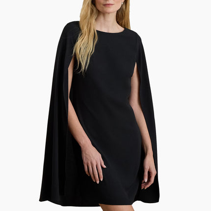 Polo Ralph Lauren Women's Cape Georgette Cocktail Dress Black
