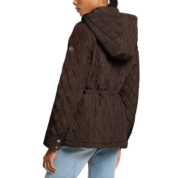 Michael Kors Women's Quilted Jacket Chocolate