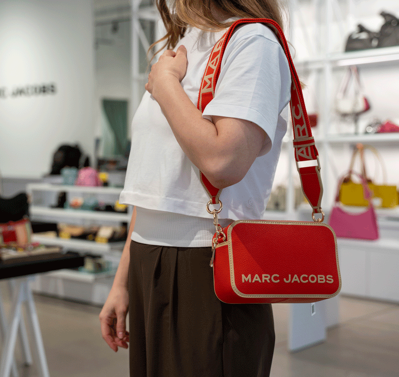 Marc Jacobs Women's Flash Leather Crossbody Bag Colorblock Red Multi