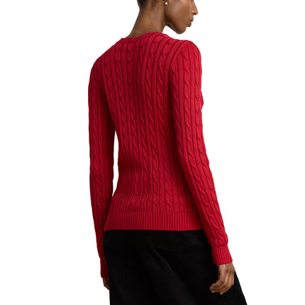 Polo Ralph Lauren Women's Button-Trim Cable-Knit Sweater Ralph Red