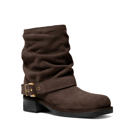 Michael Kors Women's Colby Suede Ankle Boot Chocolate
