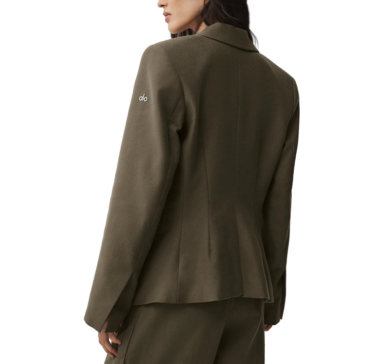 alo Women's Cinch Blazer Olive Tree