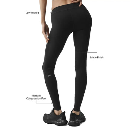 alo Women's Airbrush Low-Rise 7/8 Legging Black