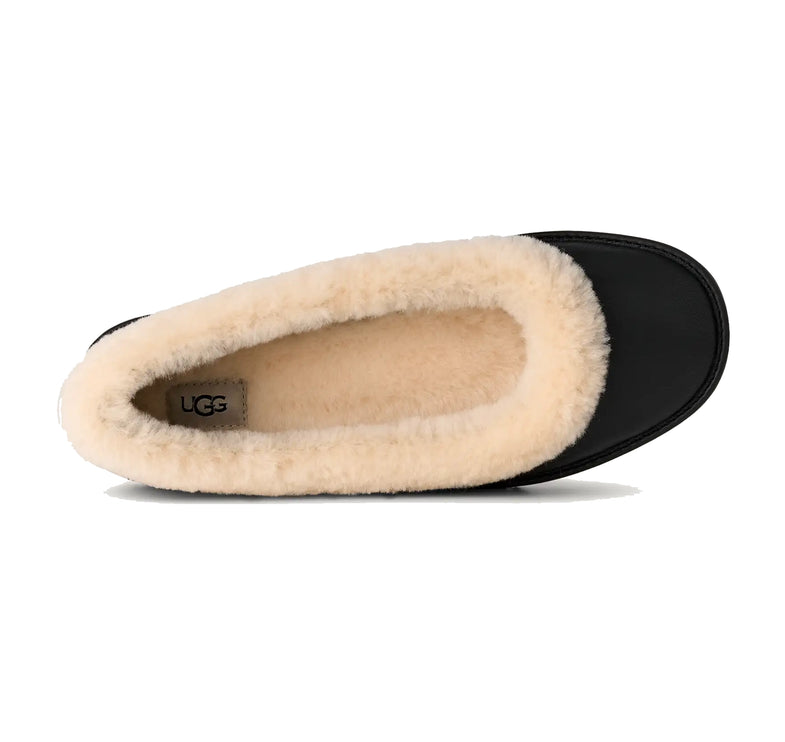UGG Women's Zora Leather Ballet Flat Black