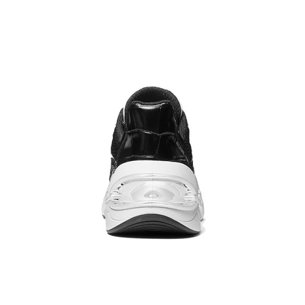 Michael Kors Women's Toni Mixed-Media Trainer Black/White