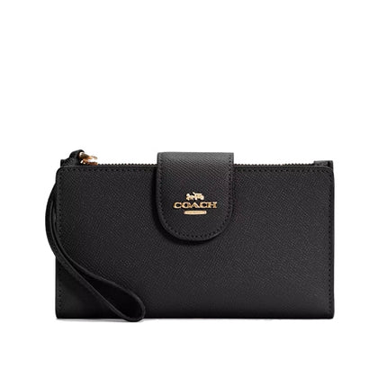 Coach Women's Phone Wallet Gold/Black