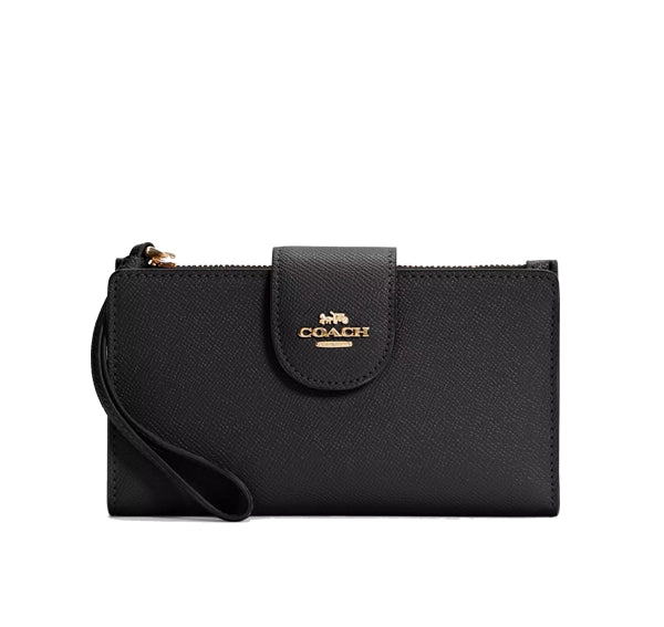 Coach Women's Phone Wallet Gold/Black