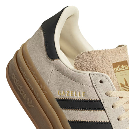 Adidas Women's Gazelle Bold Cream White/Core Black/Sand Strata JS3892
