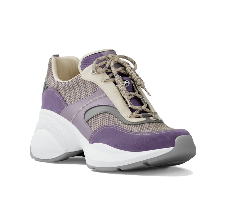 Michael Kors Women's Kaia Mixed-Media Trainer Orchd Hz Multi