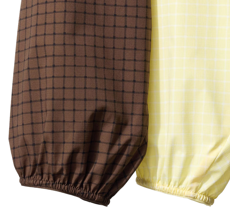 Uniqlo Women's Pocketable UV Protection Parka | Checkered 38 Dark Brown