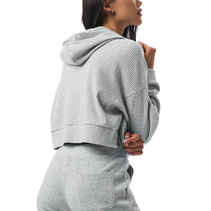 alo Women's Muse Hoodie Athletic Heather Grey