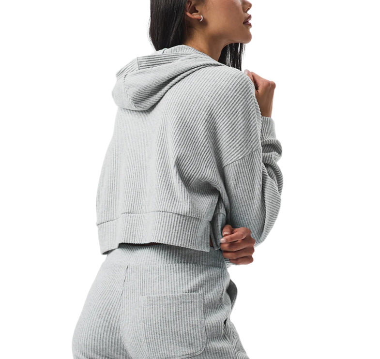 alo Women's Muse Hoodie Athletic Heather Grey