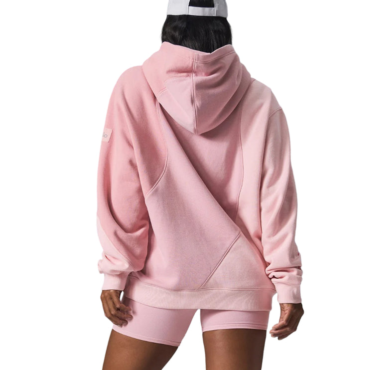 alo Women's Make Waves Hoodie Sunset Pink Tonal