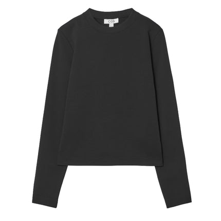 COS Women's Clean Cut Regular Long Sleeved T-Shirt Black