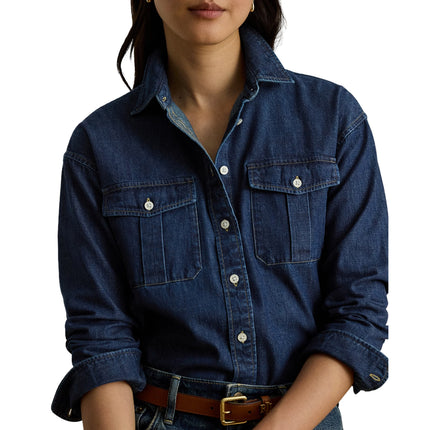 Polo Ralph Lauren Women's Relaxed Fit Denim Shirt Harvest Wash