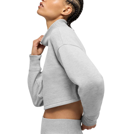 alo Women's Cropped Serenity Coverup Athletic Heather Grey