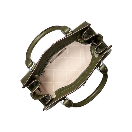 Michael Kors Women's Hamilton Small Patchwork Satchel Olive