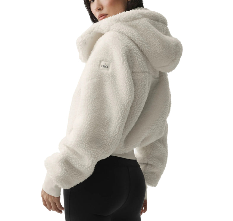 alo Women's Foxy Sherpa Jacket Ivory