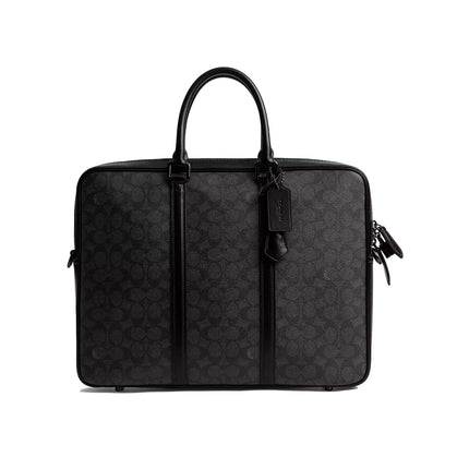 Coach Unisex Metropolitan Workbag In Signature Canvas Charcoal