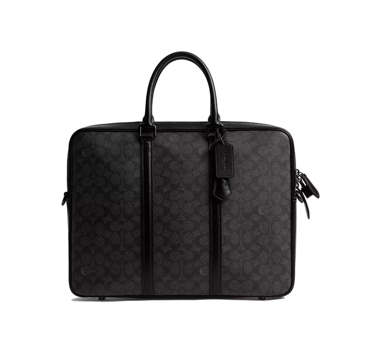 Coach Unisex Metropolitan Workbag In Signature Canvas Charcoal