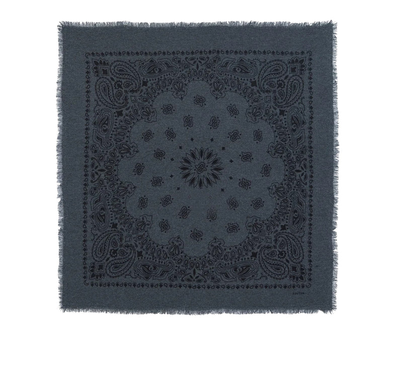 KUJTEN Women's Large Bandana Hachiko Black Anthracite