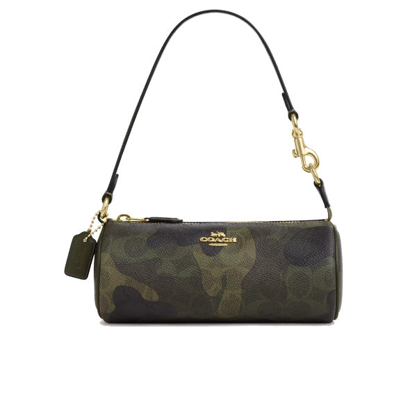 Coach Women's Nolita Barrel Bag In Signature Camo Print Gold/Dark Cypress Multi