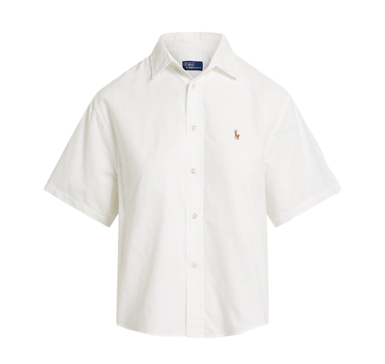 Polo Ralph Lauren Women's Cotton Oxford Short-Sleeve Shirt White