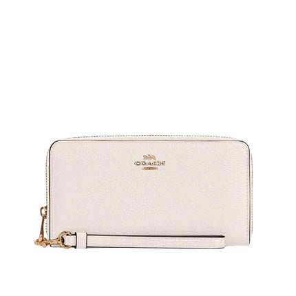 Coach Women's Long Zip Around Wallet Gold/Chalk