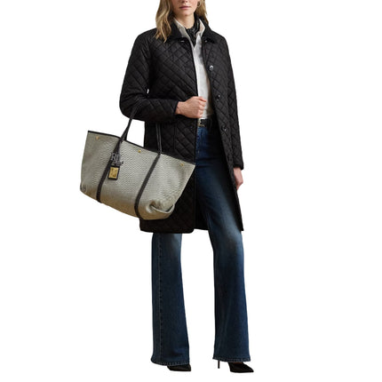 Polo Ralph Lauren Women's Faux-Shearling-Trim Quilted Jacket Black