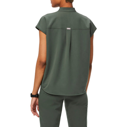 FIGS Women's Rafaela Oversized Scrub Top Moss