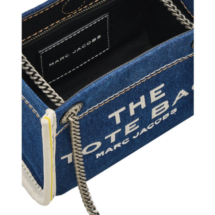 Marc Jacobs Women's The Denim Chain Crossbody Tote Bag Dark Wash