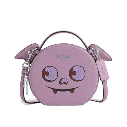 Coach Women's Canteen Crossbody Bag With Halloween Bat Silver/Jasmine