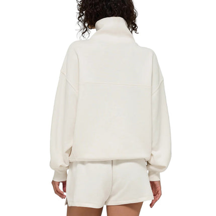 alo Women's Hazy Mock Neck Pullover Ivory