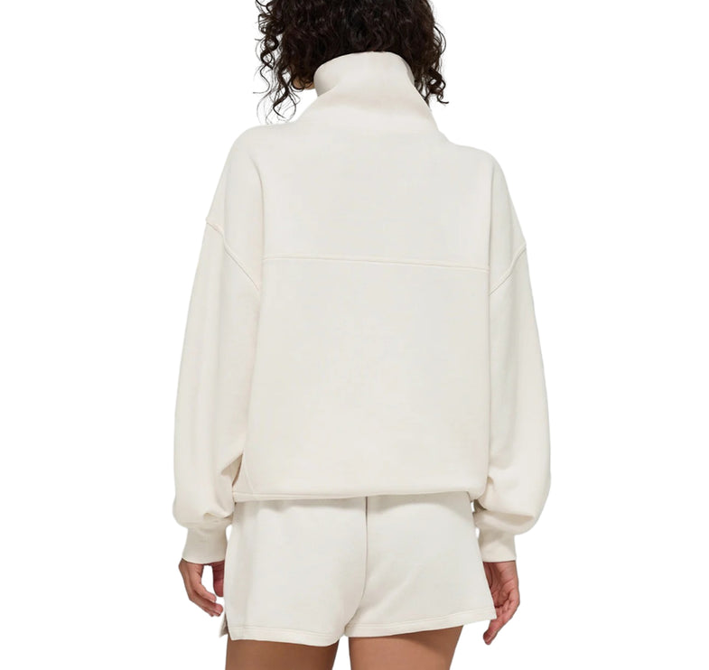 alo Women's Hazy Mock Neck Pullover Ivory