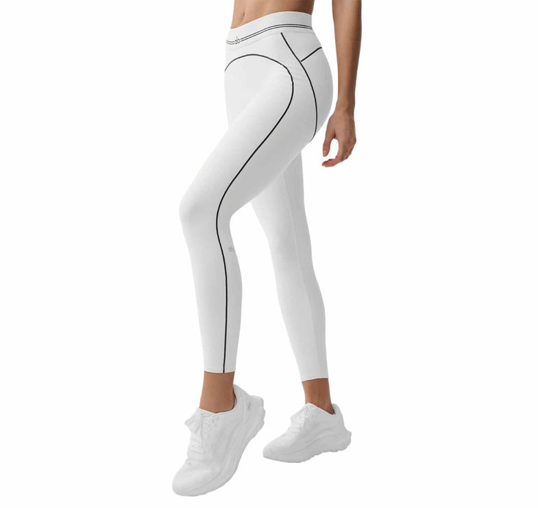alo Women's Airbrush High-Waist 7/8 Heart Throb Legging White/Black