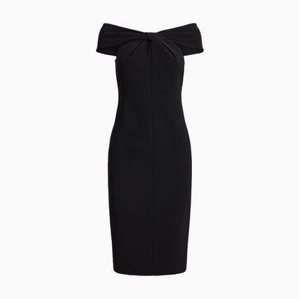 Polo Ralph Lauren Women's Twist-Front Crepe Cocktail Dress Black