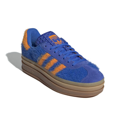 Adidas Women's Gazelle Bold Hi-Res Blue/Bright Orange/Gold Metallic JS3906