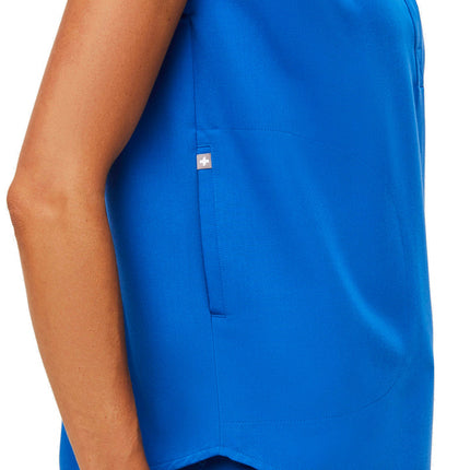 FIGS Women's Rafaela Oversized Scrub Top Royal Blue