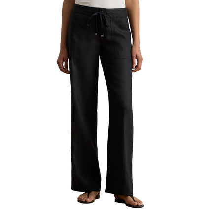 Polo Ralph Lauren Women's Linen Wide-Leg Pant Polo Black
