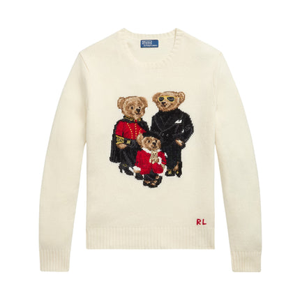 Polo Ralph Lauren Men's Polo Bears Sweater Authentic Cream
