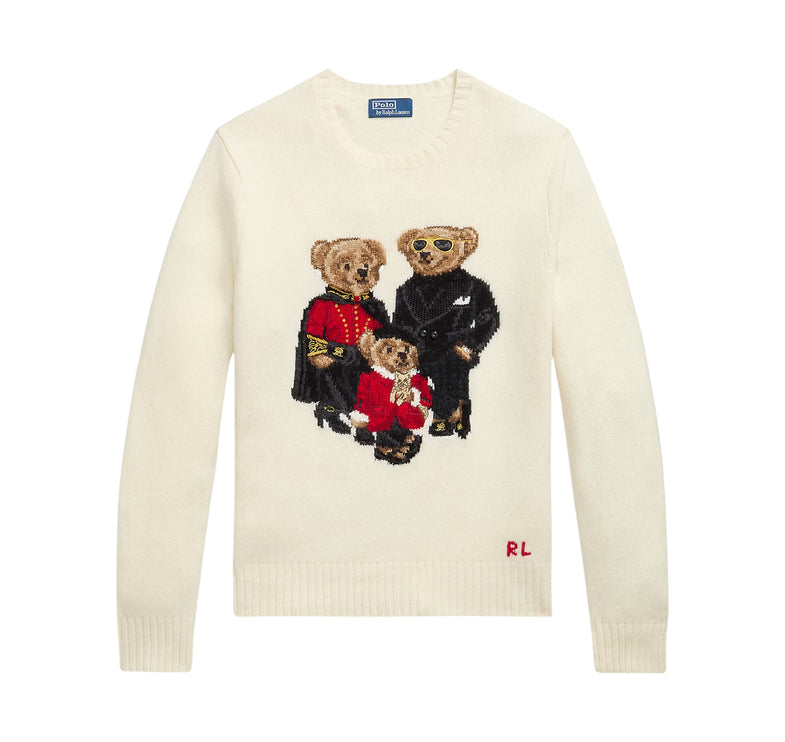 Polo Ralph Lauren Men's Polo Bears Sweater Authentic Cream