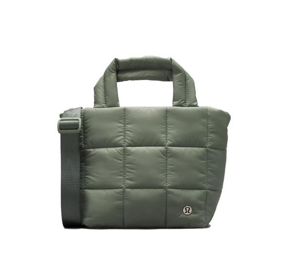 lululemon Women's Quilted Grid Tote Bag Mini 5L Grey Eucalyptus