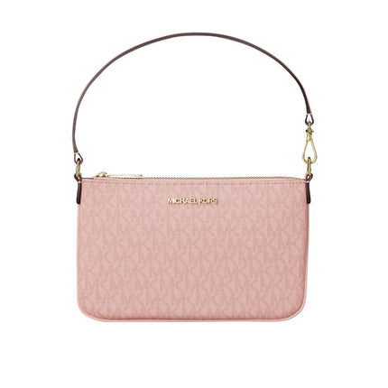 Michael Kors Women's Jet Set Small Signature Logo Convertible Wristlet Powder Blush