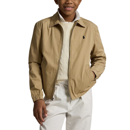 Polo Ralph Lauren Boy's The Bayport Cotton Poplin Jacket Cafe Tan