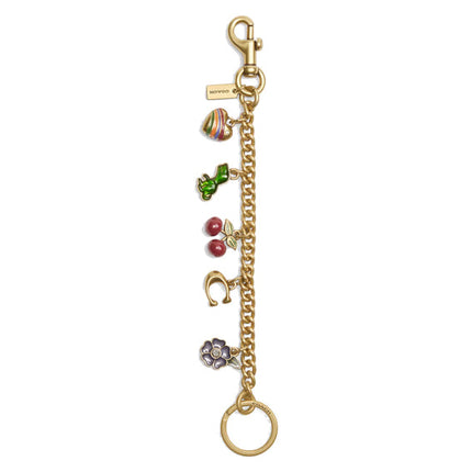 Coach Women's Motif Chain Bag Charm Metal/Brass/Multi