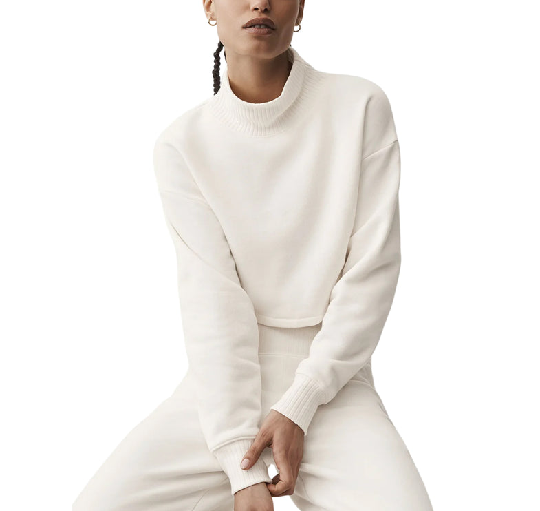 alo Women's Cropped Serenity Coverup Ivory