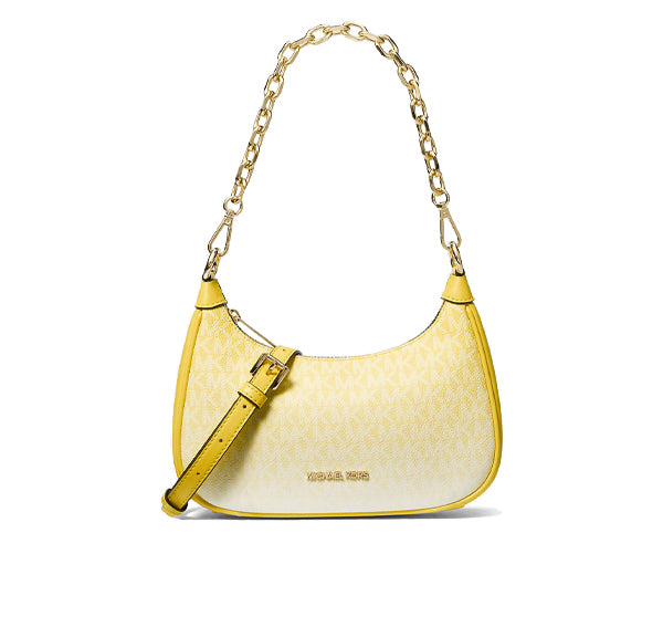 Michael Kors Women's Cora Medium Ombré Logo Shoulder Bag Golden Yellow