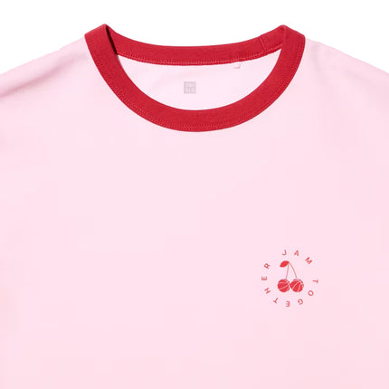 Uniqlo Kid's AIRism Cotton Graphic Short Sleeve T-Shirt 11 Pink