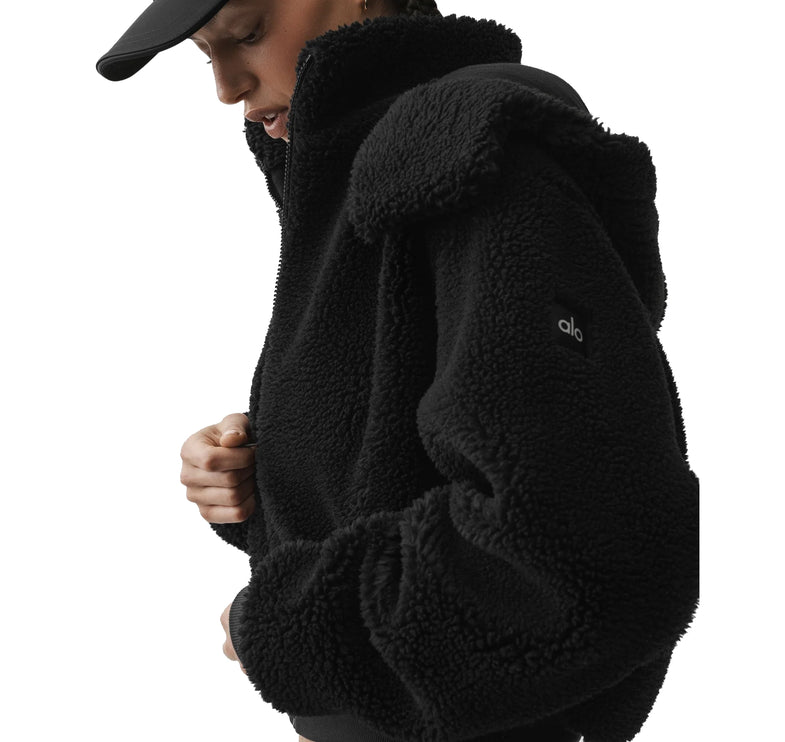 alo Women's Foxy Sherpa Jacket Black
