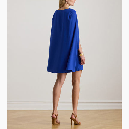 Polo Ralph Lauren Women's Cape Georgette Cocktail Dress Cruise Royal